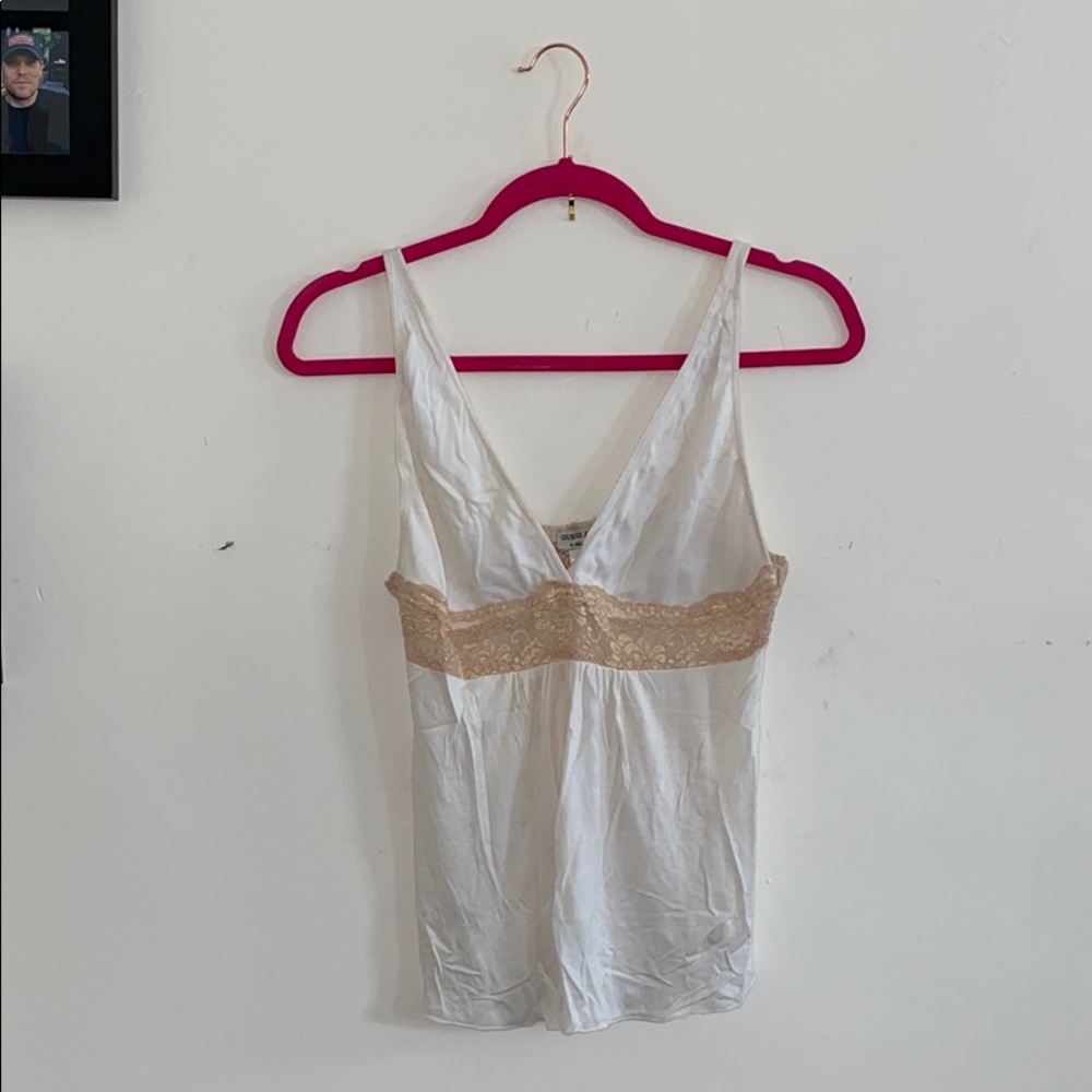 Vintage Guess Jeans Lace and Cotton Tank